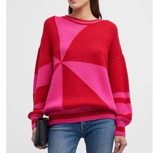 NWT  MOTHER The Easy Drop Jumper Colorblock Sweater Size S